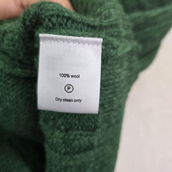 Spier & Mackay Sweater Vest Mens 2XL Green Wool Cable Knit Button Front Pockets - Picture 8 of 12